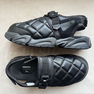 PUMA Pleasures Black‎ Quilted Puffy Sandals Men’s 11 Comfort Casual 396202 01
